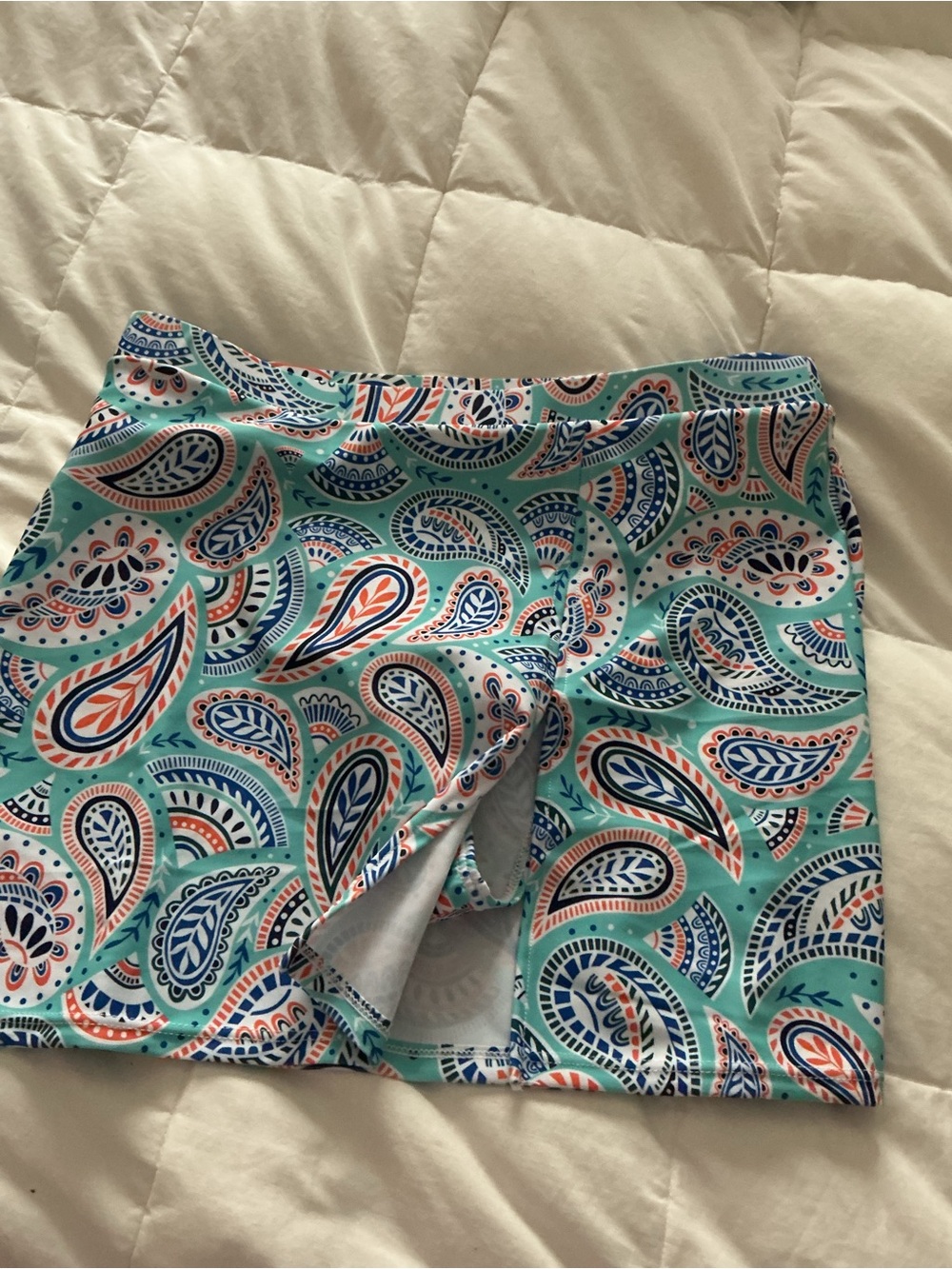 Turquoise Paisley Two-Piece Swim Set - Picture 15 of 15